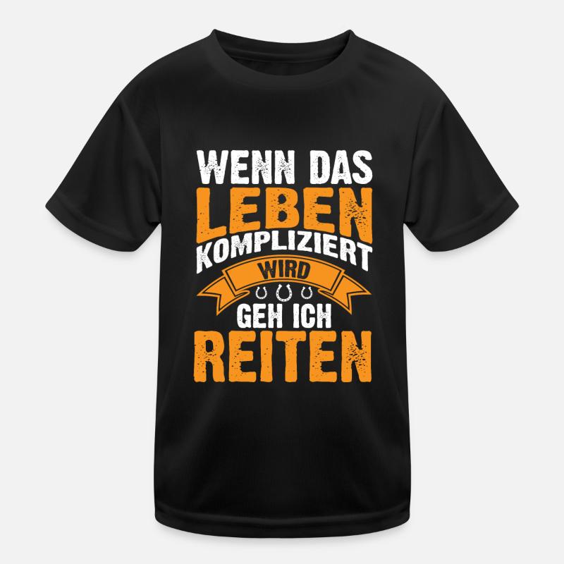 Pferd Kaltblut Reiten Reiter Sprüche Geschenkidee Kinder Funktions-T-Shirt