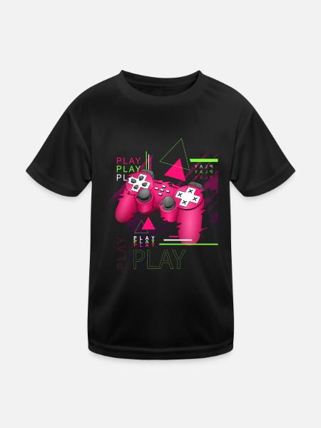 Brawling Play Brawl Gamer Zocken Gaming Game - Kids Functional T-Shirt - black - Front