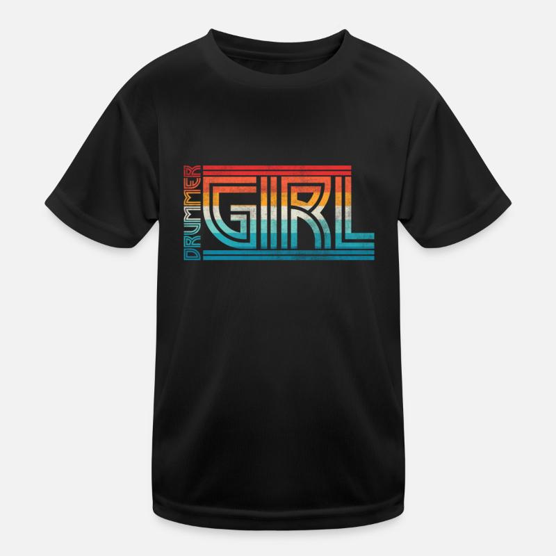 Fille à la batterie T-shirt sport Enfant
