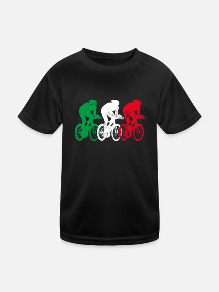 Road Bike Cycling Cycling Italy Cycling - Kids Functional T-Shirt - black