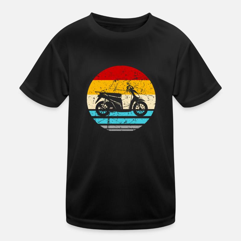 Motorroller Rollerfahrer Motorrad Kinder Funktions-T-Shirt