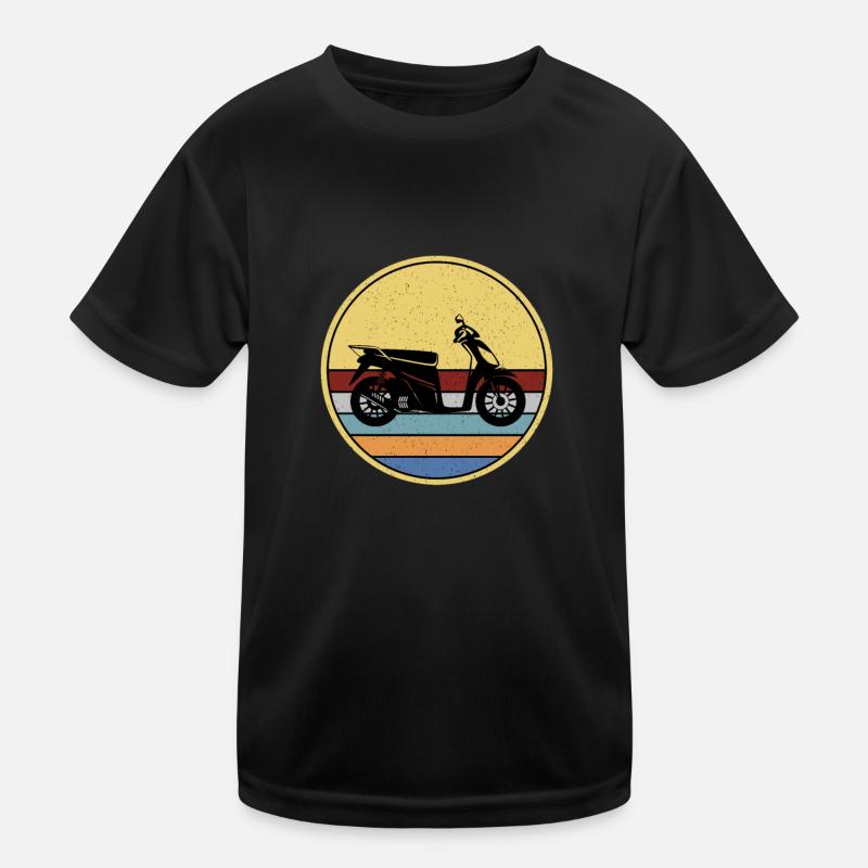 Motorroller Rollerfahrer Motorrad Kinder Funktions-T-Shirt