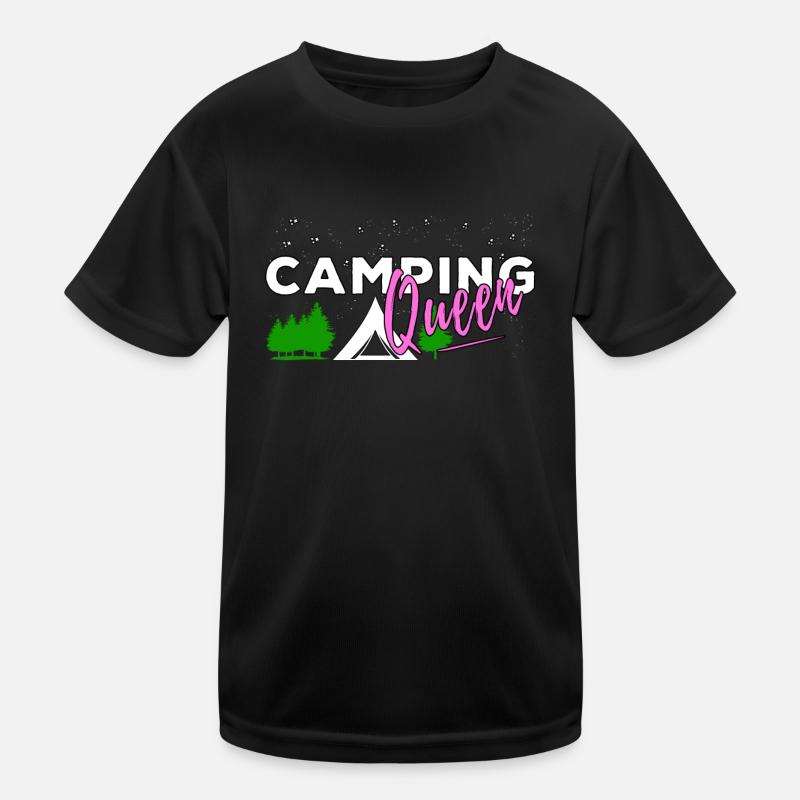 Funny camping sayings camping queen outdoor Kids Functional T-Shirt