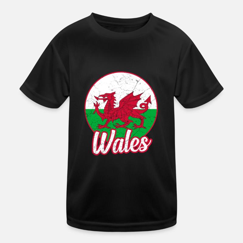 Drapeau du Pays de Galles T-shirt sport Enfant