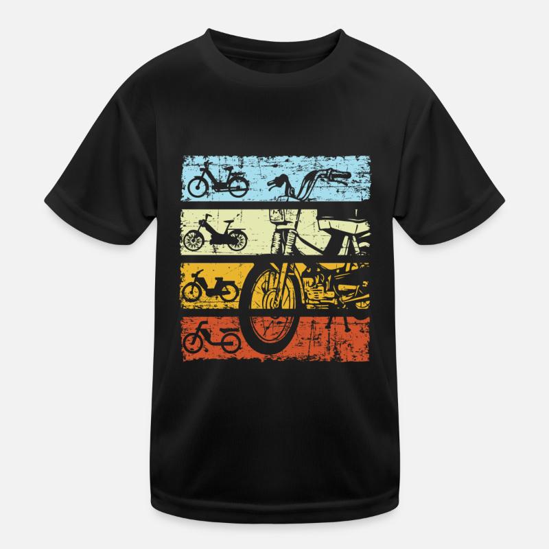 Moped Mofa Scooter Mofa Maxi Mofafahrer Retro Kinder Funktions-T-Shirt