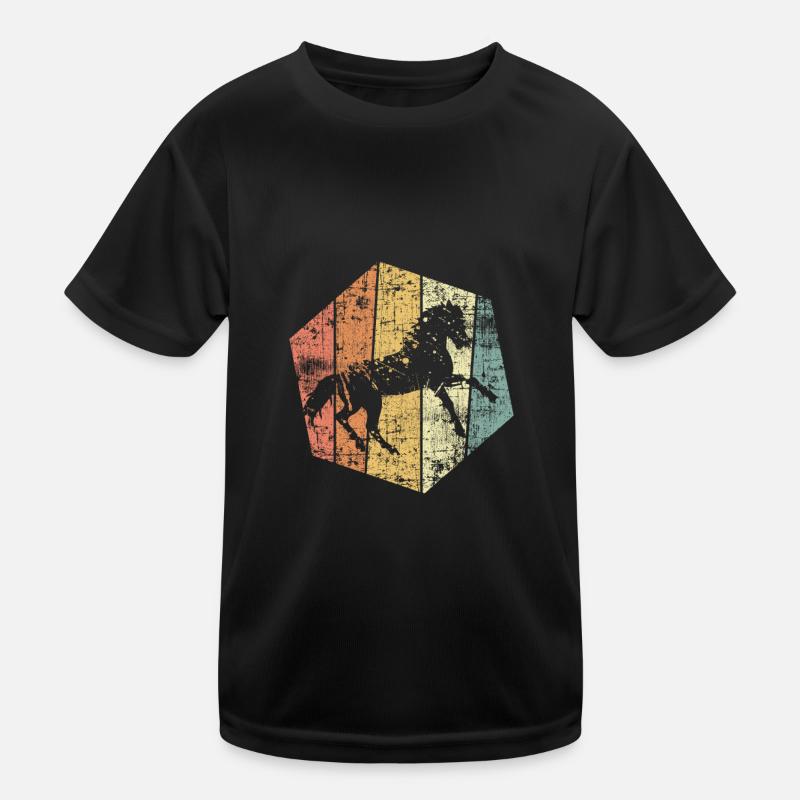 Pferd Reiter Kids Functional T-Shirt