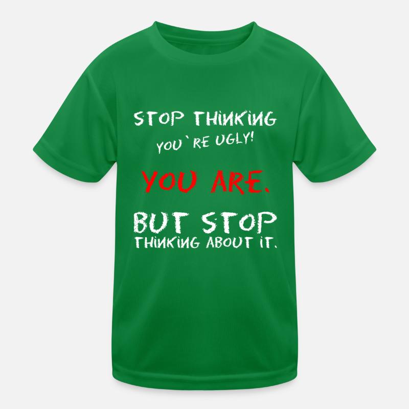 Meme saying self-confidence ugly beauty Kids Functional T-Shirt