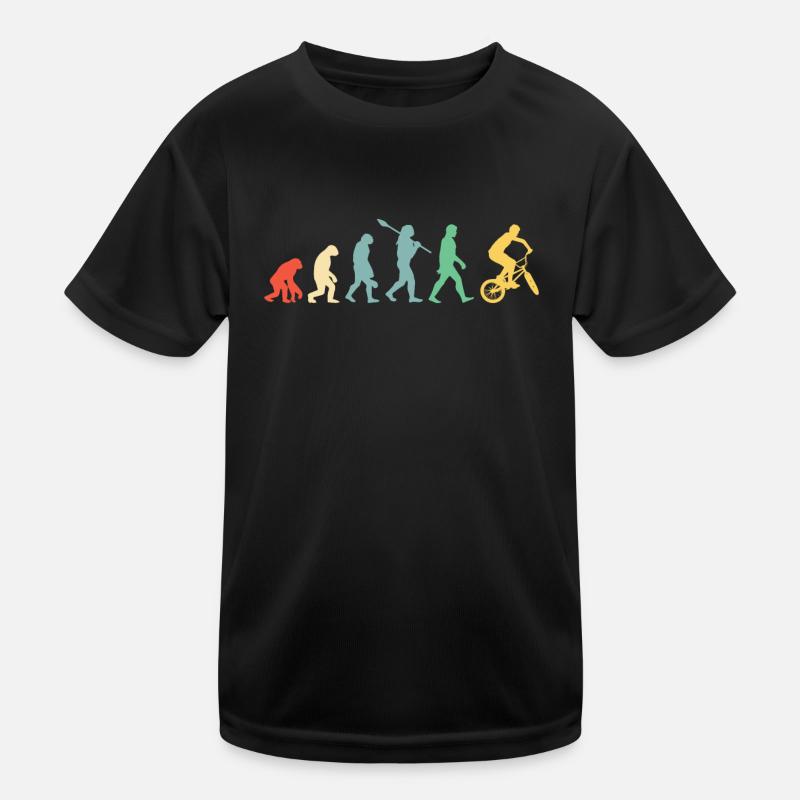 BMX Biker Evolution | Rétro rétro T-shirt sport Enfant