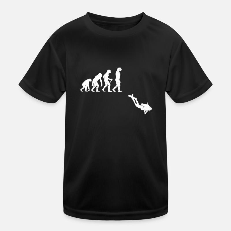 Evolution Diving Diver Gift Scuba Diving Kids Functional T-Shirt