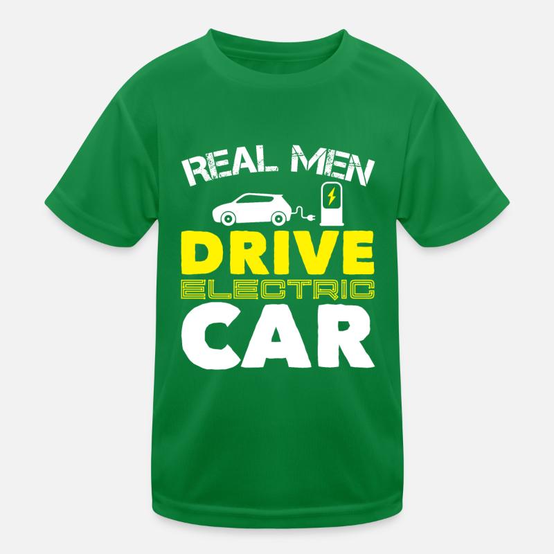 E Coche Eléctrico Coche Verde Camiseta funcional para niños