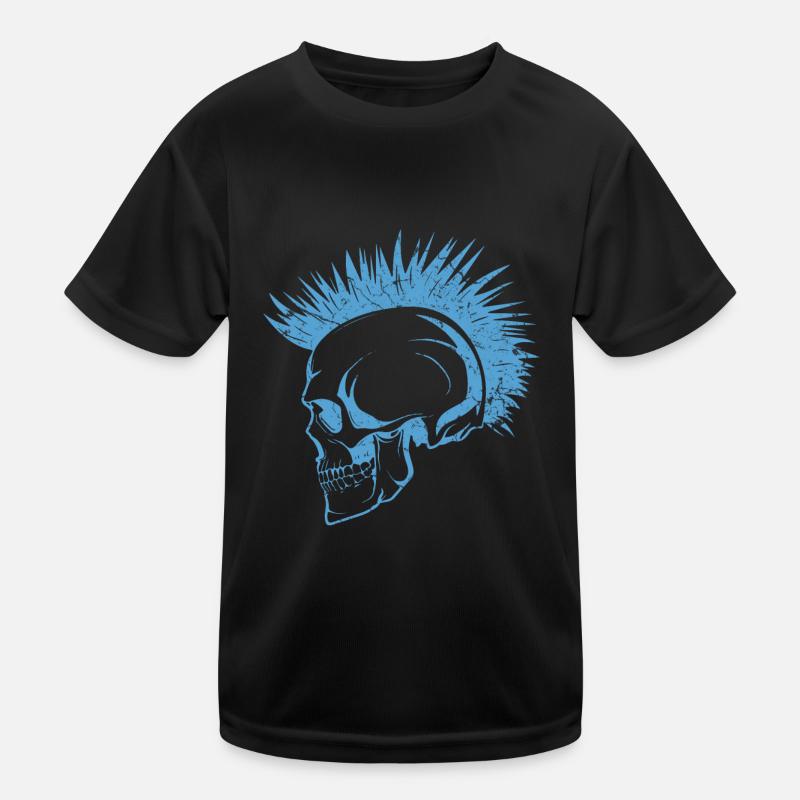 Schädel Punks Punk Kinder Funktions-T-Shirt