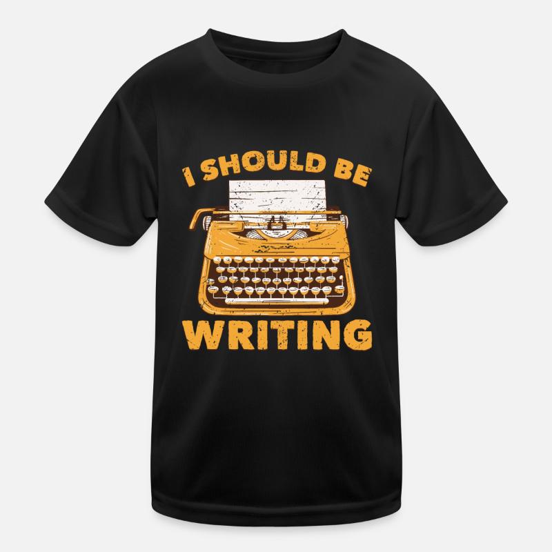 I Should Be Writing - Typewriter School T-shirt sport Enfant