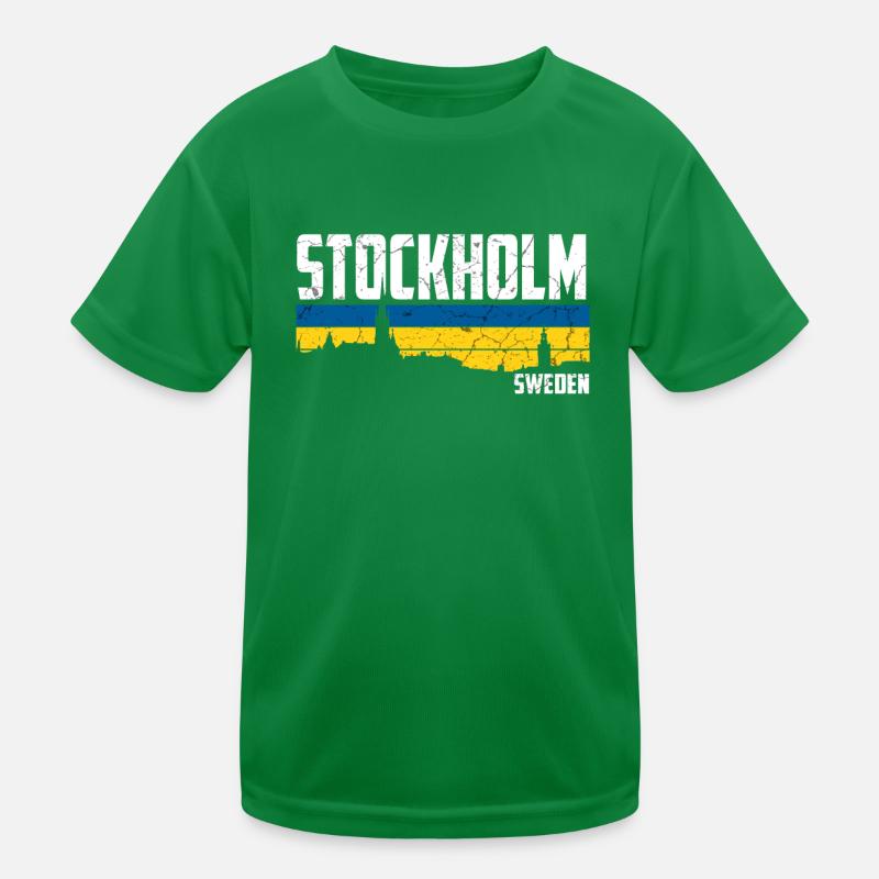 Stockholm Drapeau de la Suède T-shirt sport Enfant