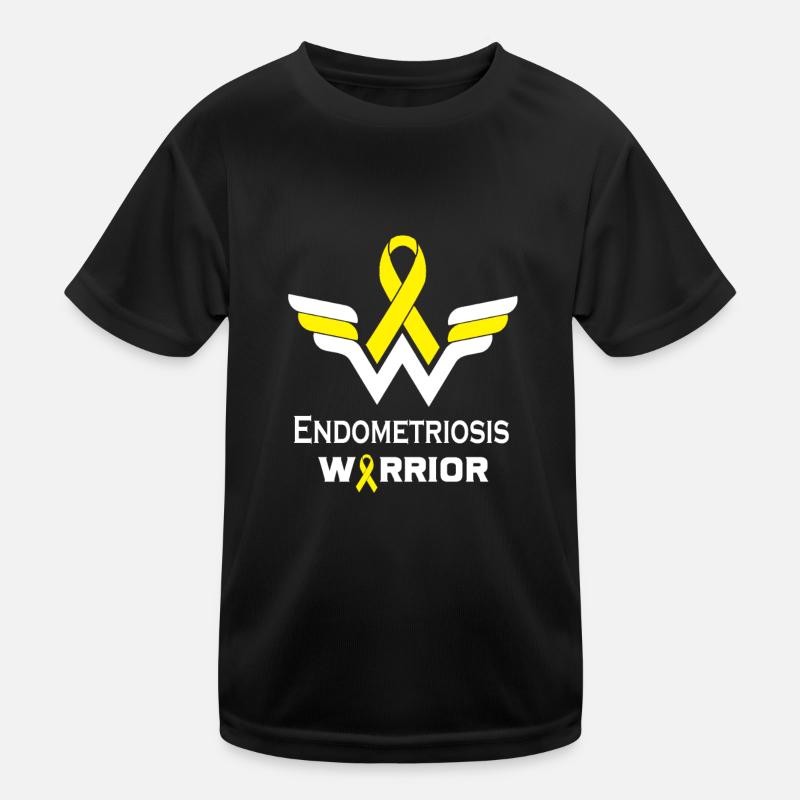 Endométriosis Awareness Warrior Support Survivor T-shirt sport Enfant