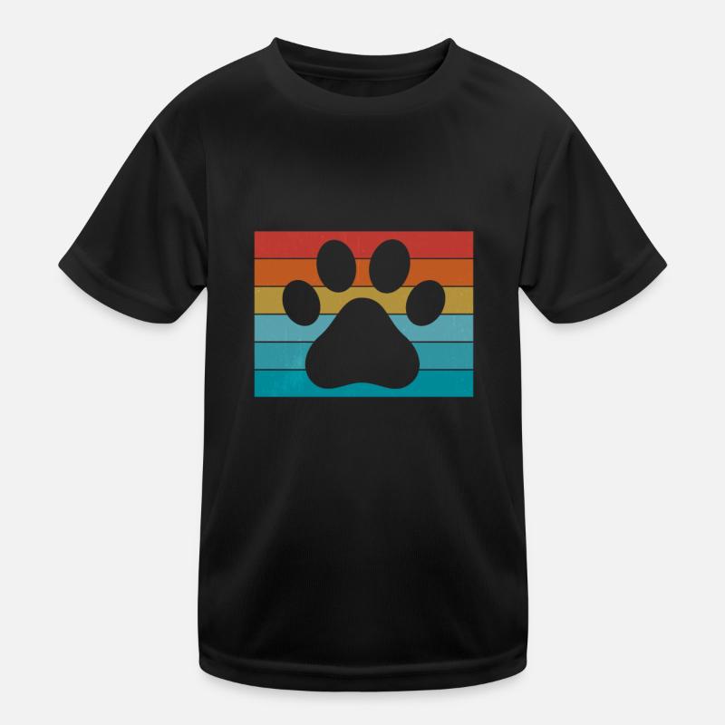 Hunde Hundepfote Hundeliebe Bunt Kinder Funktions-T-Shirt