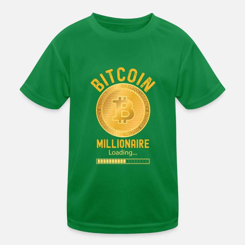 Bitcoin Millionaire Loading Kids Functional T-Shirt