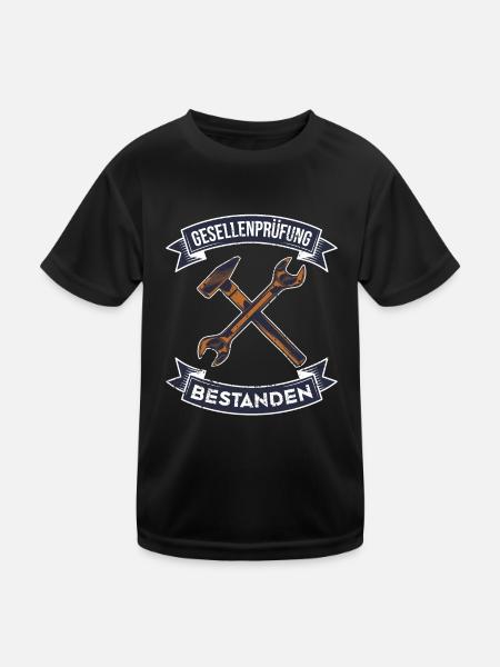 Gesellenprüfung bestanden Retro - Kinder Funktions-T-Shirt - Schwarz - Vorne