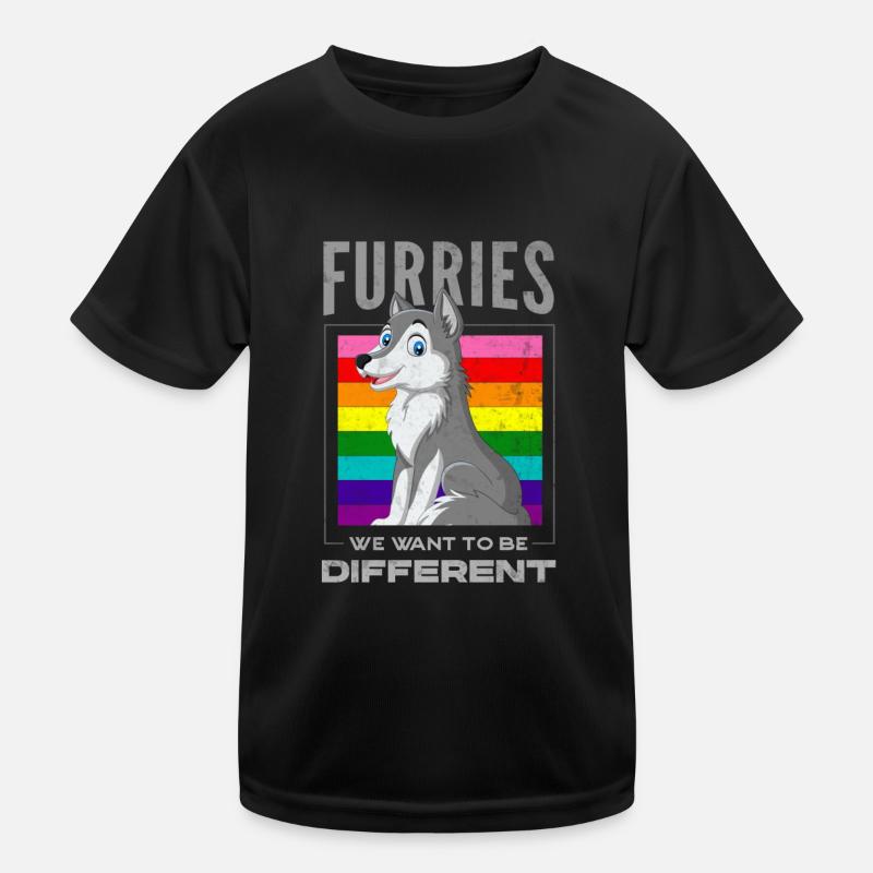 Furry, Furry Wolf, Cosplay, Kids Functional T-Shirt