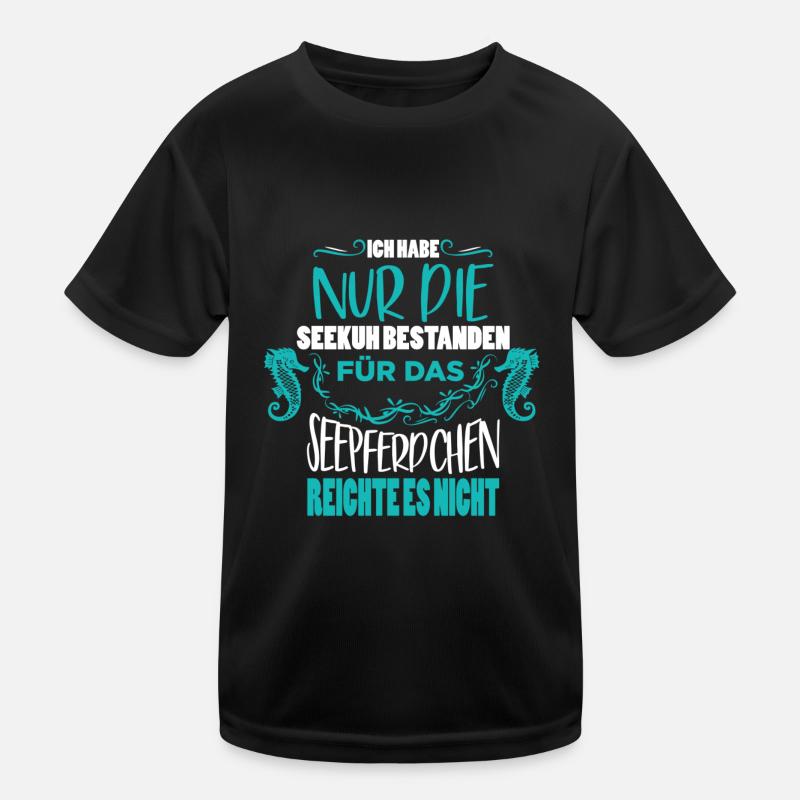 Seepferdchen noch nicht bestanden Kinder Funktions-T-Shirt