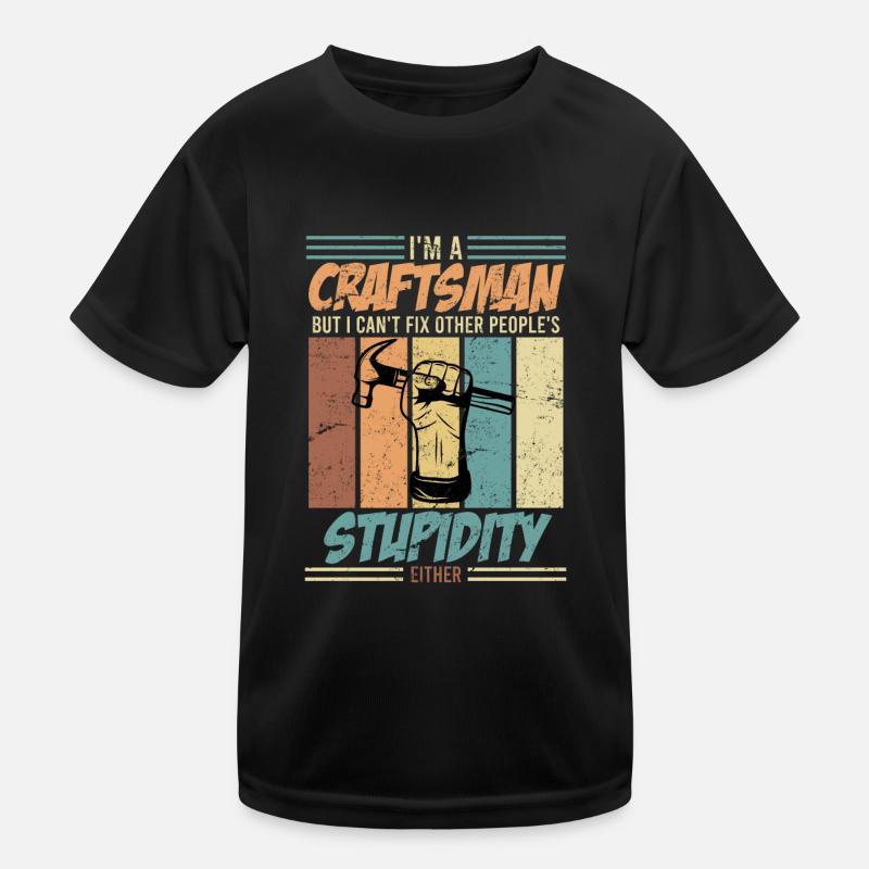 Roofer Zimmermann Carpenter Maurer Drywall builder Kids Functional T-Shirt