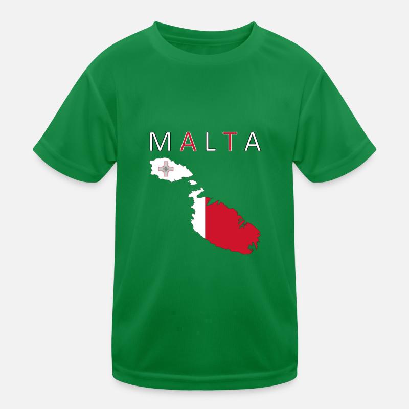 Malta Map Flag Gozo Comino Kids Functional T-Shirt