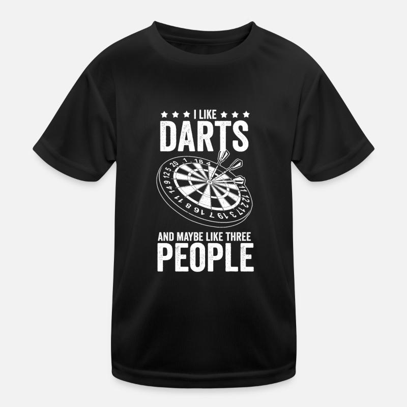 Ich mag Dart Dart Saying Kinder Funktions-T-Shirt