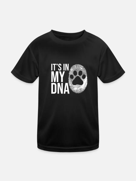 Dog It’s Dans My DNA Chiens Gene DNA propriétaire de chien - T-shirt sport Enfant - noir - Devant