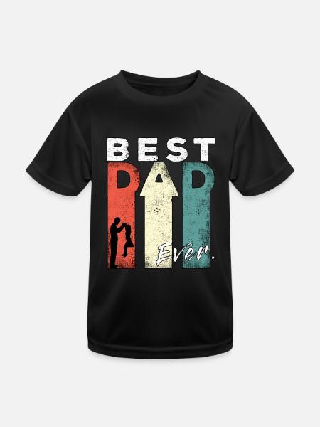 Best Dad Ever Retro Best Dad Expectant Dad - Kids Functional T-Shirt - black - Front