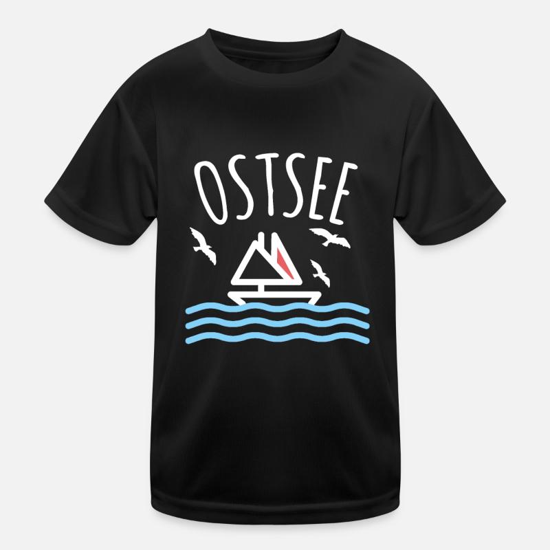 Ostsee - Kinder Funktions-T-Shirt - Schwarz