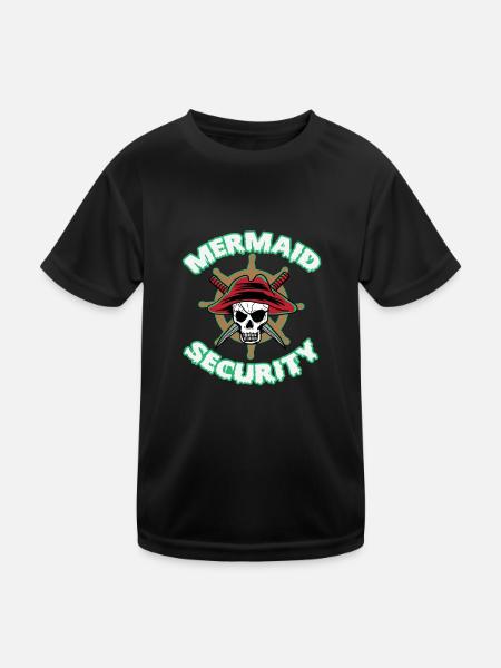 Sirène Pirate Mer Pirates - T-shirt sport Enfant - noir - Devant