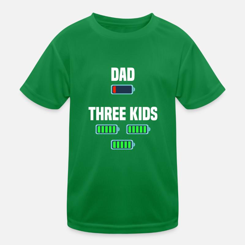 Dad and triplets Kids Functional T-Shirt