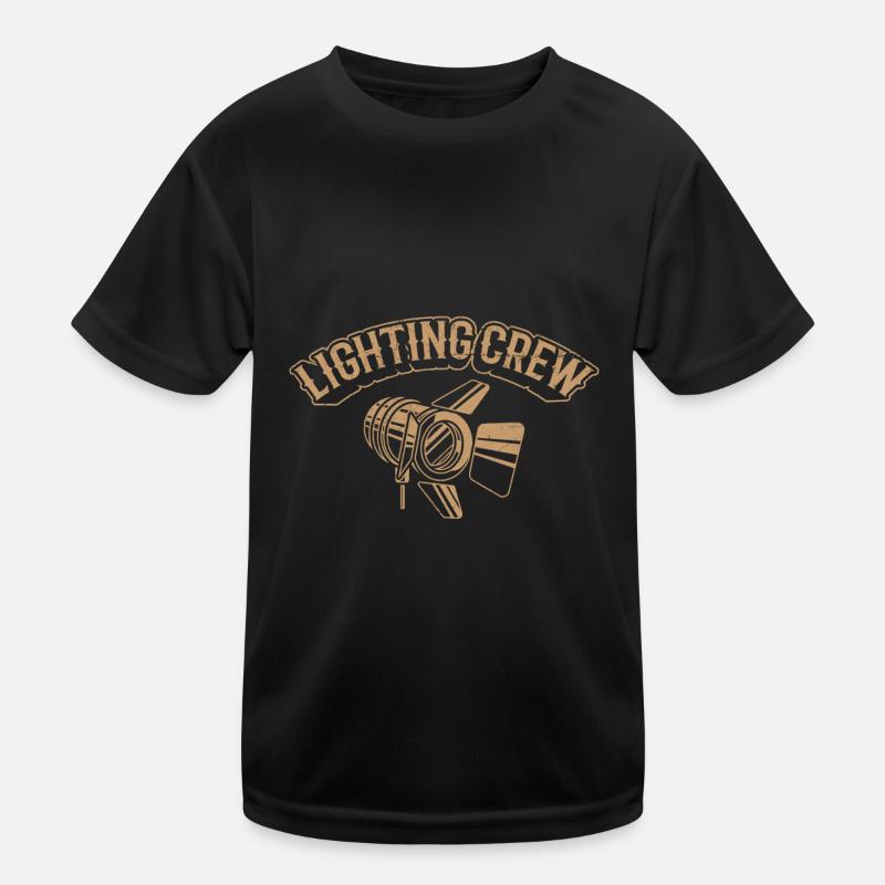 LIGHTING CREW Theater Lighting Technician Kids Functional T-Shirt