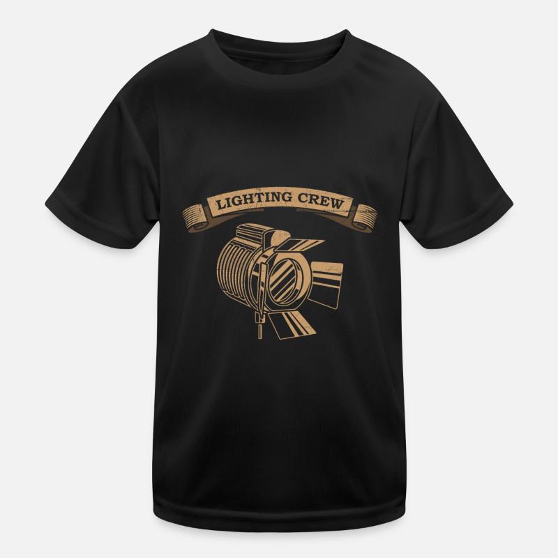 LIGHTING CREW overhead lighting technician Kids Functional T-Shirt