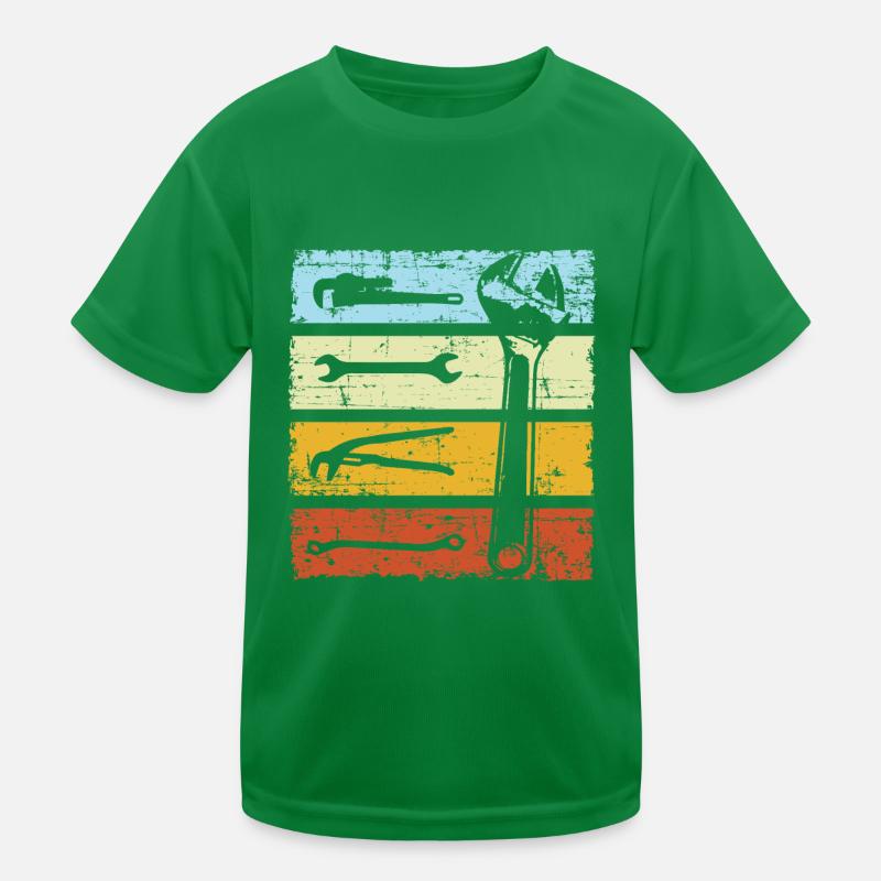 Heating engineer retro tool Kids Functional T-Shirt