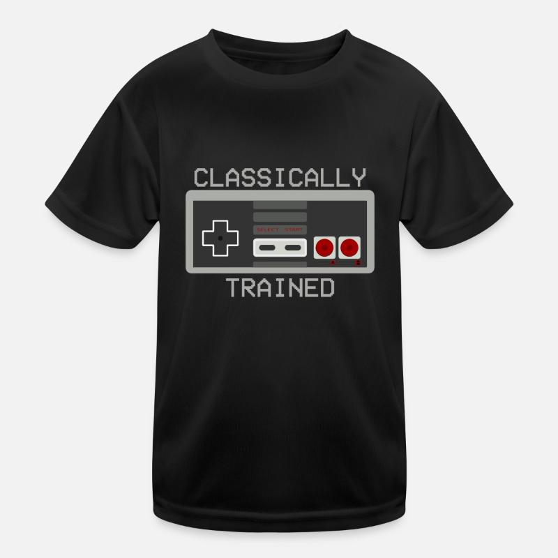 Classically Trained Gamer Gift - Kids Functional T-Shirt - black