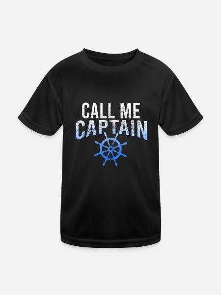 captain - Kids Functional T-Shirt - black - Front