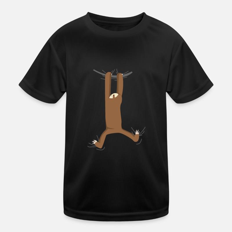 Sloth climbs high sloth hanging out tired Kids Functional T-Shirt