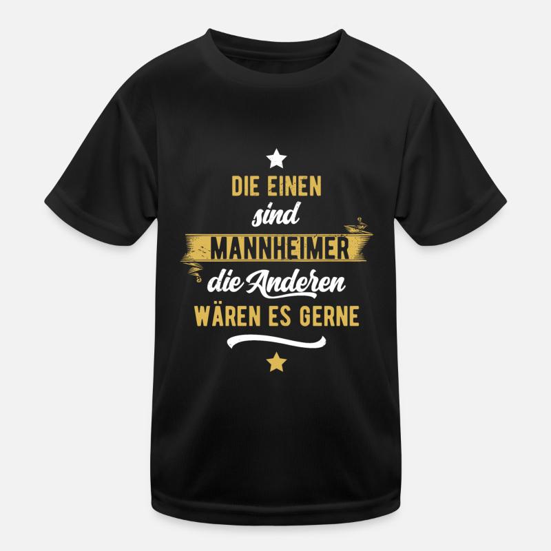Mannheim - Mannheimer - Monnemer - Kinder Funktions-T-Shirt - Schwarz