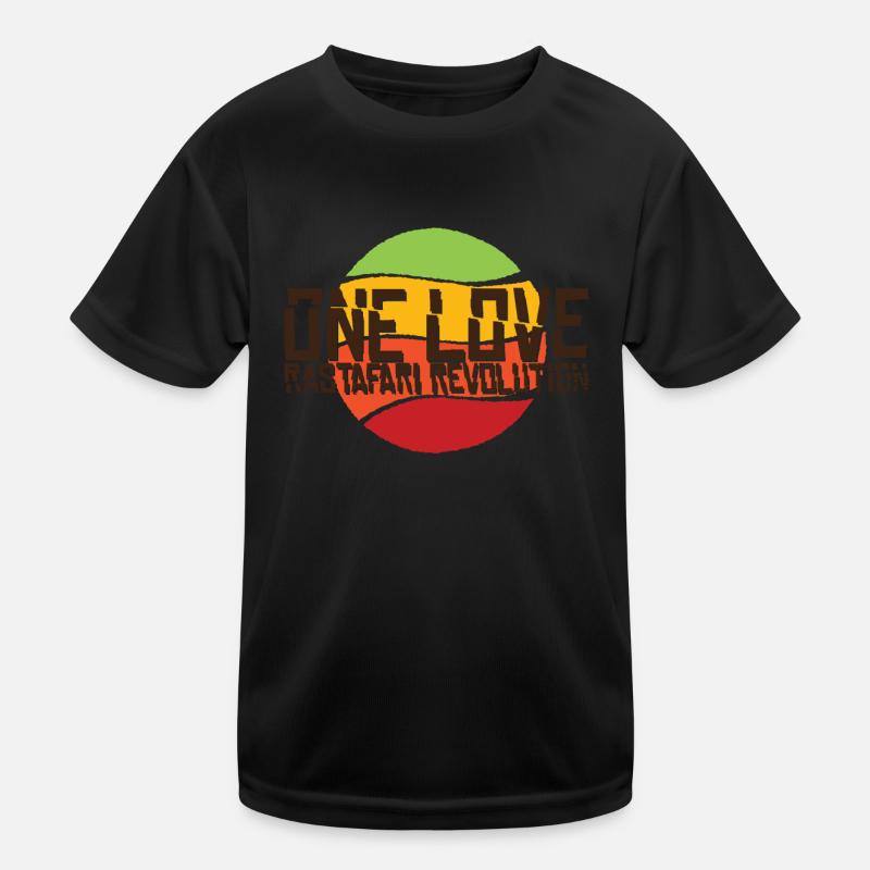 Rastafari Liebe und Evolution Kinder Funktions-T-Shirt