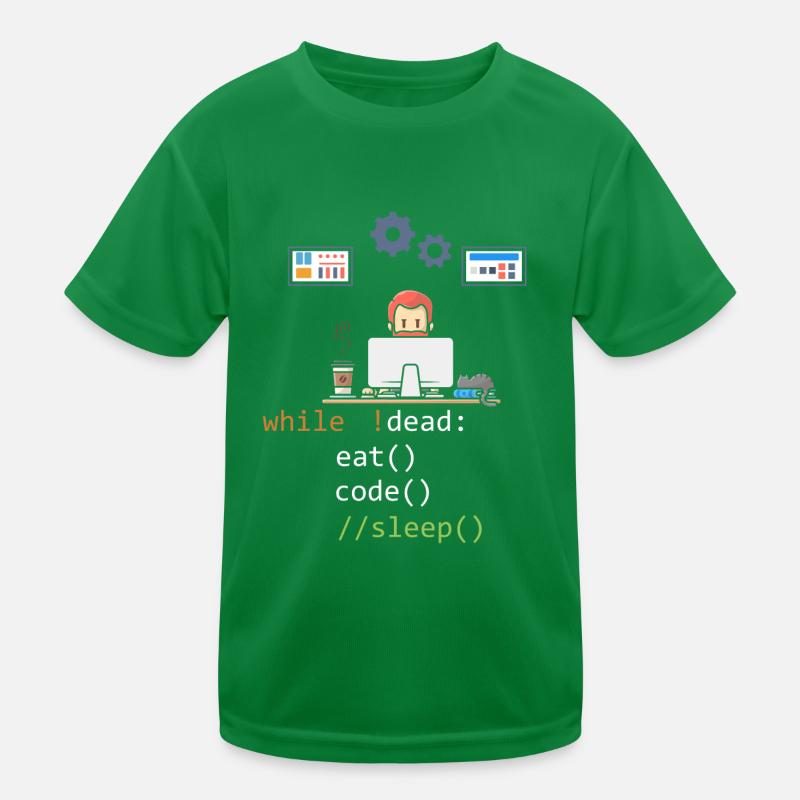 Dead Eat Code Sleep Funny Programming Computer Pro T-shirt sport Enfant