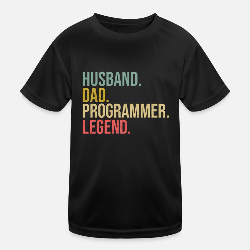 Husband Dad Programmer Legend Fathers Day Programm Kinder Funktions-T-Shirt