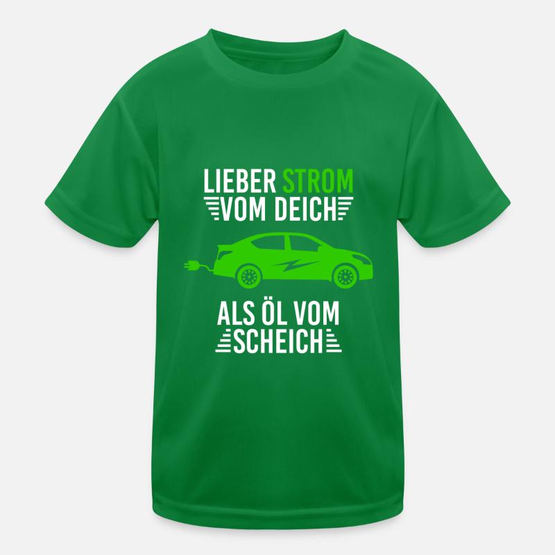 Lieber Strom vom Deich statt Öl vom Scheich Kinder Funktions-T-Shirt