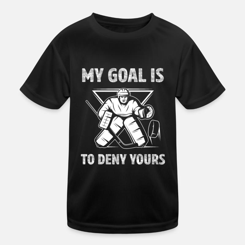 Eishockey Spieler Torwart Spruch Kinder Funktions-T-Shirt