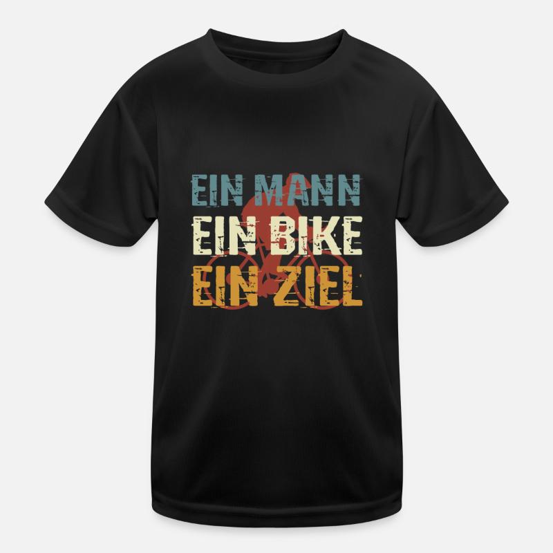 Radfahrer, Ein Mann, ein Bike, ein Ziel Kinder Funktions-T-Shirt