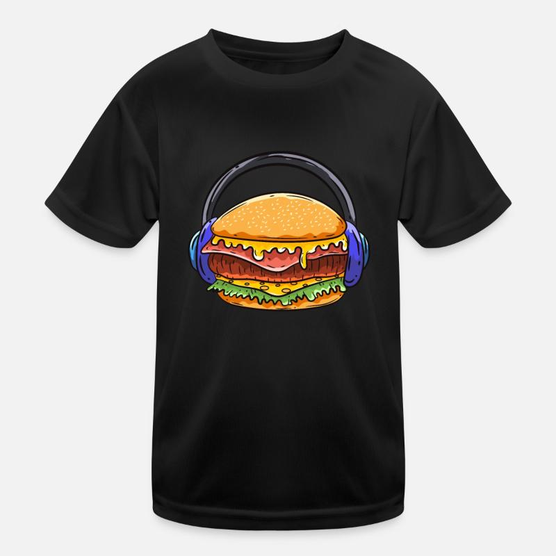 Burger DJ Musik Kinder Funktions-T-Shirt