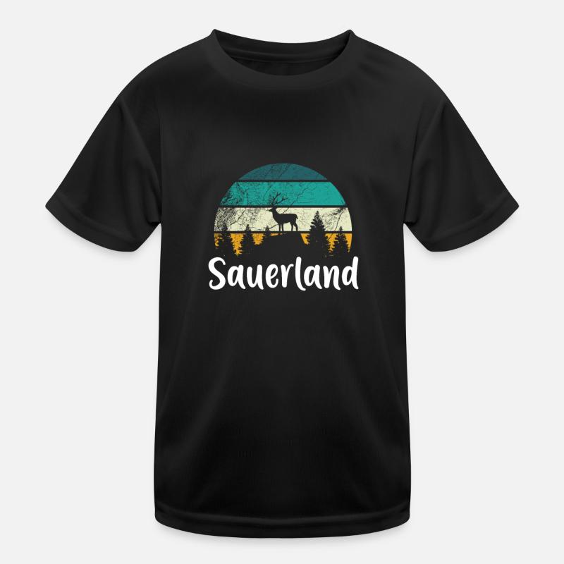 Sauerland Sauerländer Heimat Wandern Geschenkidee Kinder Funktions-T-Shirt