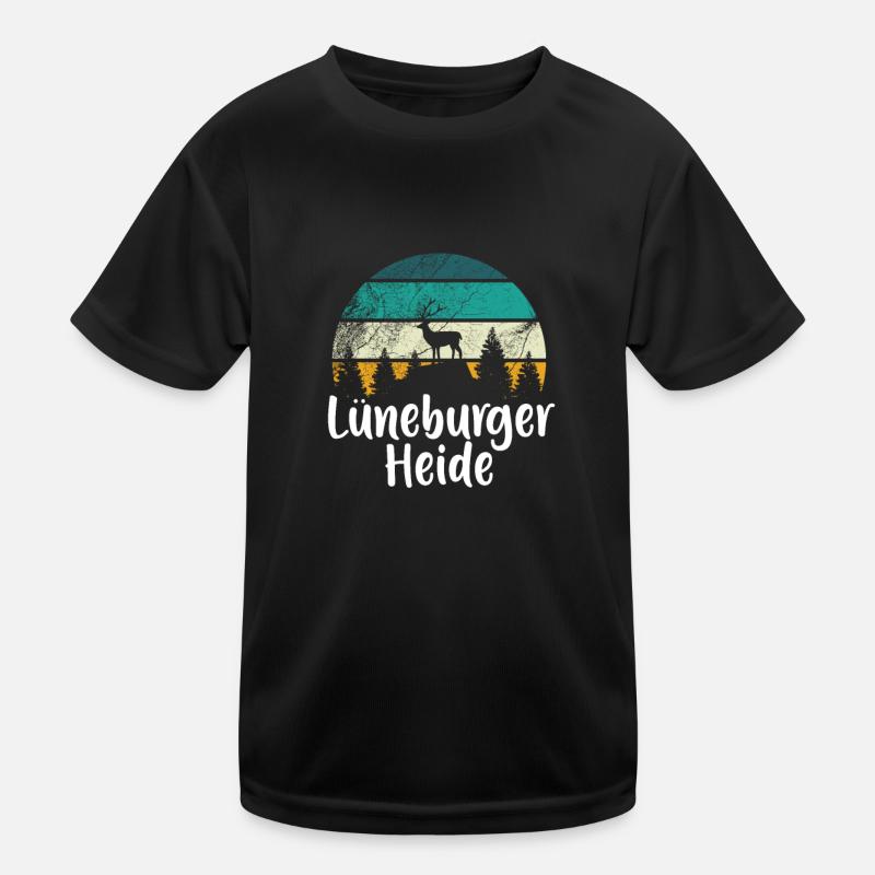 Lüneburger Heide Wald Wandern Urlaub Geschenk Kinder Funktions-T-Shirt
