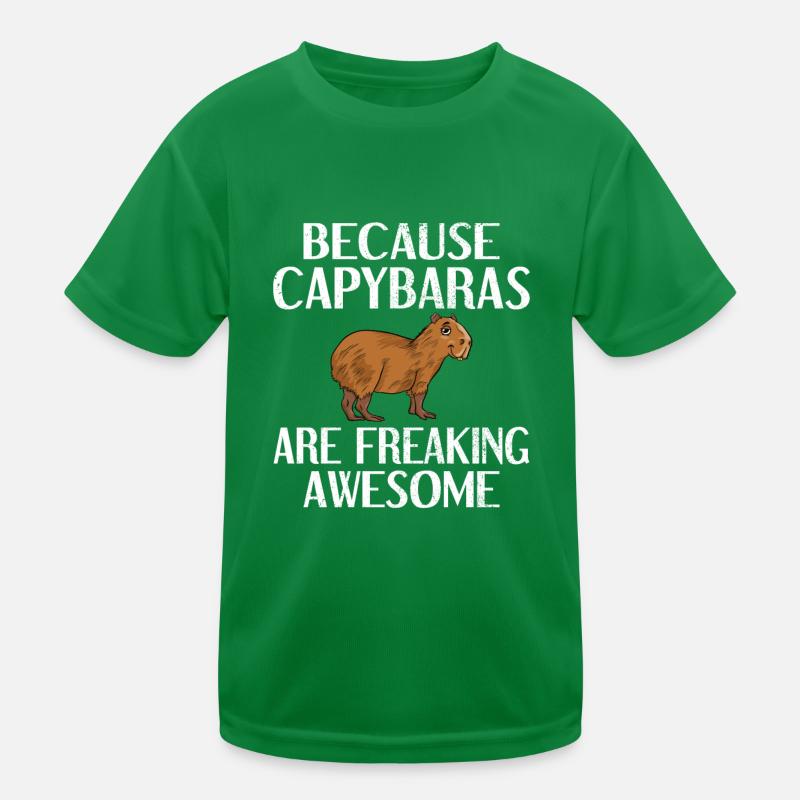 Capybara Geschenk Wasserschwein Nagetier Carpincho Kinder Funktions-T-Shirt