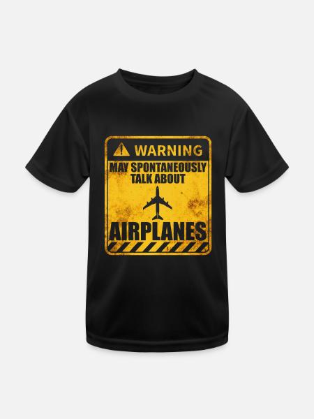Aircraft lovers pilot aviation aviation aircraft - Kids Functional T-Shirt - black