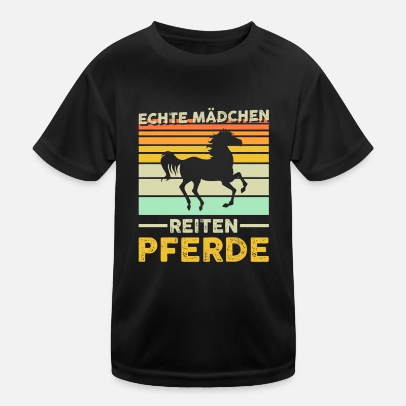 Reiterin Pferd Reiten Geschenk Kinder Funktions-T-Shirt